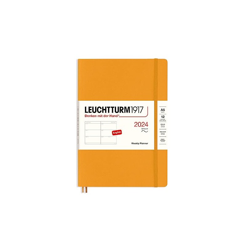 LEUCHTTURM1917 367660 Weekly Diary Softcover Medium (A5) 2024 12 Months