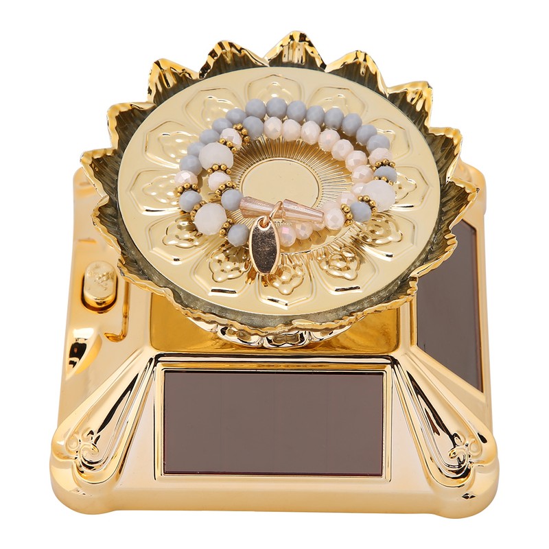 Solar Showcase 360 Rotating Turntable Watch Phone Jewelry Ring Display