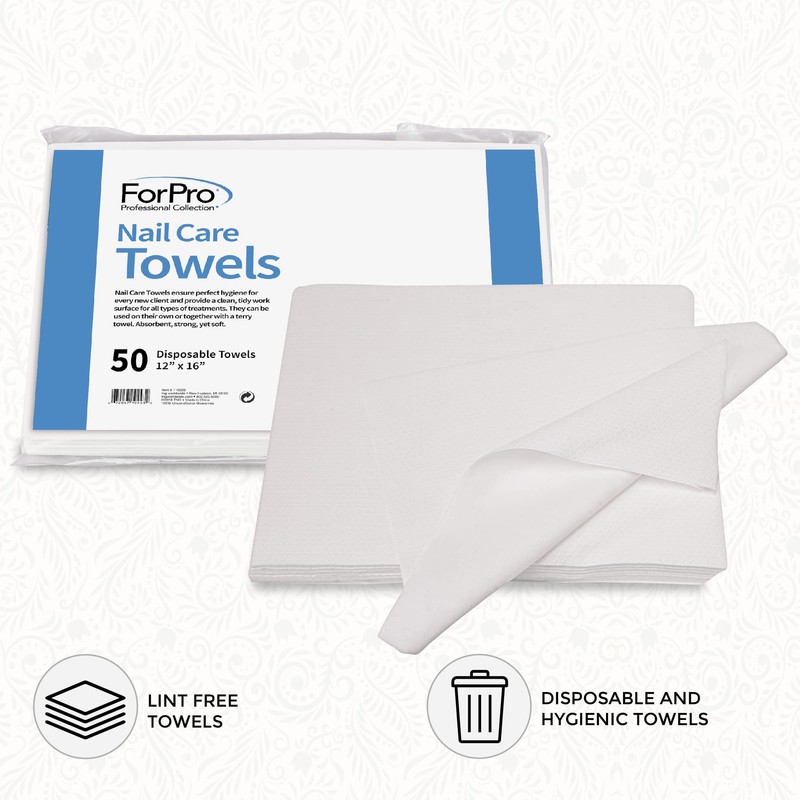 ForPro Professional Collection Original Nail Care Towels for Manicures and