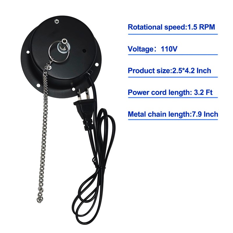 1.5 RPM Disco Ball Motor Rotator,Disco Ball Spinner can Hang