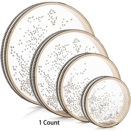 6/8/10/12 Inch Ocean Drum, 1 Count Sea Wave Drum For Meditation & Relaxation, Musical Sound Healing Instrument For Stress Relief, Christmas Gift - Color: wood color, Size: 25cm/10inch