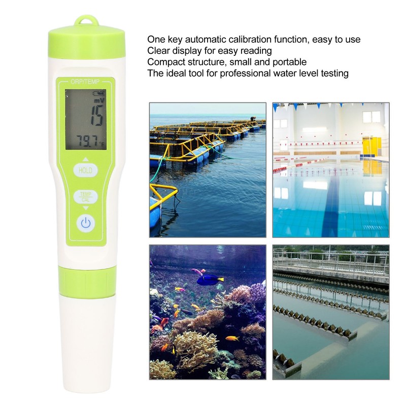 Digital ORP Meter Auto Calibration High Accuracy Clear Display Portable