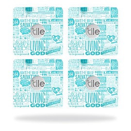 MightySkins Skin Compatible with Tile Slim Key Finder (4 Pack) wrap Cover Sticker Skins Faith