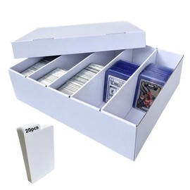 Trading Card Storage Box for Bulk Card Organizer,5 Rows With 2 Widths