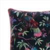 EYES OF INDIA - 24" Black Velvet Bird Throw Sofa