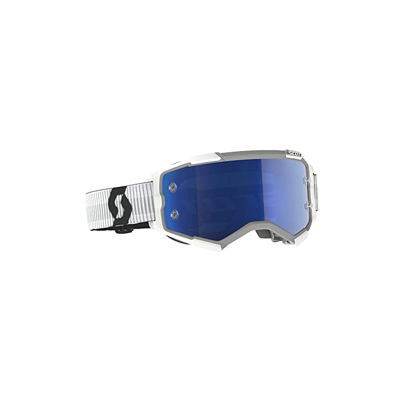 Scott Fury MX Goggle Cross/MTB Glasses White/Blue Chrome Works