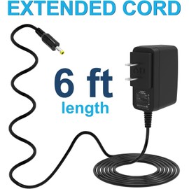 HQRP AC Adapter for Omron Healthcare HEM-705CP / 705CP / HEM-705CPN / 705CPN Replacement Power Cord Blood Pressure Monitor [UL Listed] Plus HQRP Euro Plug Adapter