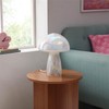 Urban Lifestyle 12" Iridescent Tortoise Glass Mushroom Lamp, Modern Retro