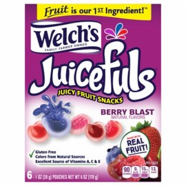 Welch's 🟠 New Welch's Juicefuls Berry Blast Fill Juicy Fruit Snacks 6oz (6 Pouches)