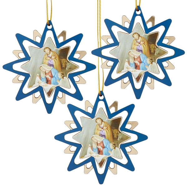 Nativity Scene Accessory, at The Manger Wooden Star Ornament, Christmas