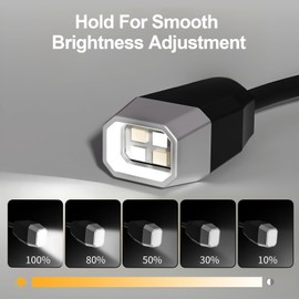 Ear-Wearing Reading Light,Portable USB Rechargeable Book Light,3 Color Temperatures & Stepless Dimming Brightness,Hands-Free Book Light for Reading in Bed, Knitting, Repairing, Bookworms Gifts (Black)