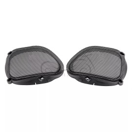 Unbranded Black Front Fairing Mesh Speaker Grills For Harley Ultra FLTRU CVO FLTRSE3 US