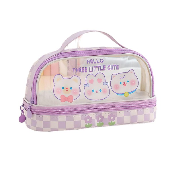 LaurelTree Kawaii Aesthetic Cute Pencil Case Bag Large Storage High
