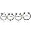 Removable Large C-Shape Opening-Ring Accessory, Men's Stainless Steel Weight Ring
