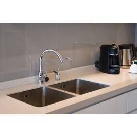 Watts Premier Standard Non-Air Gap Auxiliary Faucet with 1/4" Supply Tubing Connection for RO Reverse Osmosis Water Filtration Systems, Touch N'Flow Spring Loaded Handle, Medium, Chrome