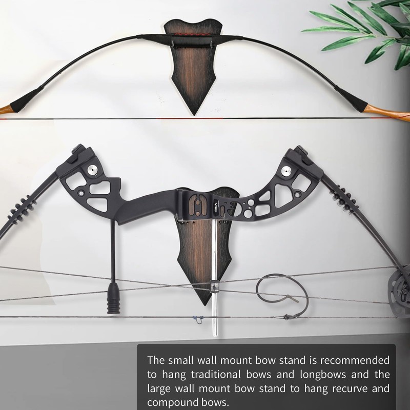 SPG Archery Bow Wall Mount - Horizontal Bow Display Stand