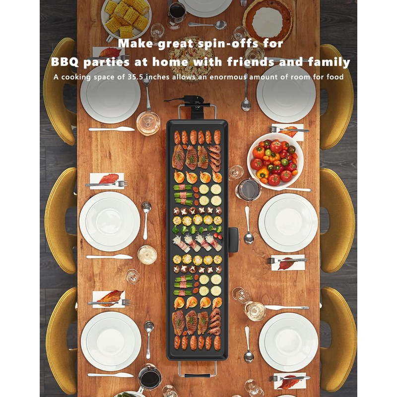 35" Large Electric griddle, Arlime Indoor Outdoor Teppanyaki Table Top