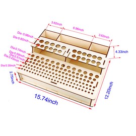 NW Leather Tool Holder Wooden Leather Craft Tool Holder Leather Tool Organizer Wooden Box Leather Tools Storage Box Shelf (104)