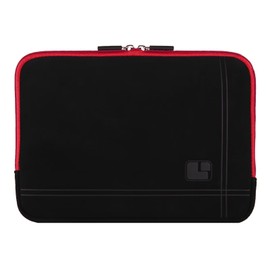 15 16 Inch Laptop Sleeve with Zippered Pocket, Ultra Slim Neoprene Protective Case Fits Most 15.6 16 in Laptops, Black with Contrast Lining