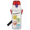 Skater PSB5TRC-A Kids Clear Plastic Water Bottle 480ml Pocket Monster