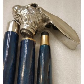 HEAD Designer Rabbit  Head Handle antique Style Vintage Cane Wooden Walking Designer