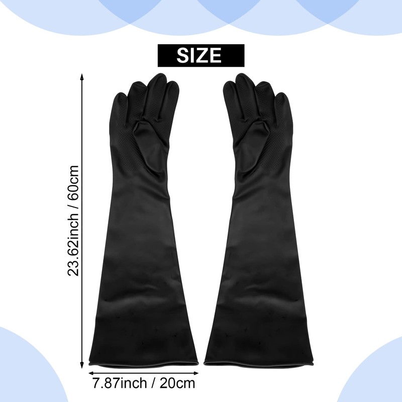 Tagtight Rubber Sandblasting Gloves, Sand Blasting Gloves for Sandblasting Cabin,