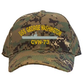 USS George Washington CVN-73 Embroidered Baseball Cap - Digital Camo