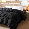 Nanko Queen Size Comforter Set Black Tufted Jacquard Boho Soft