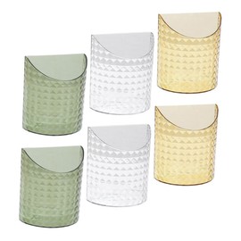 SHOWERORO Remote Control Holder Wall Mount Phone Shelf 6pcs Organizing Box Holder for Bedroom Bathroom