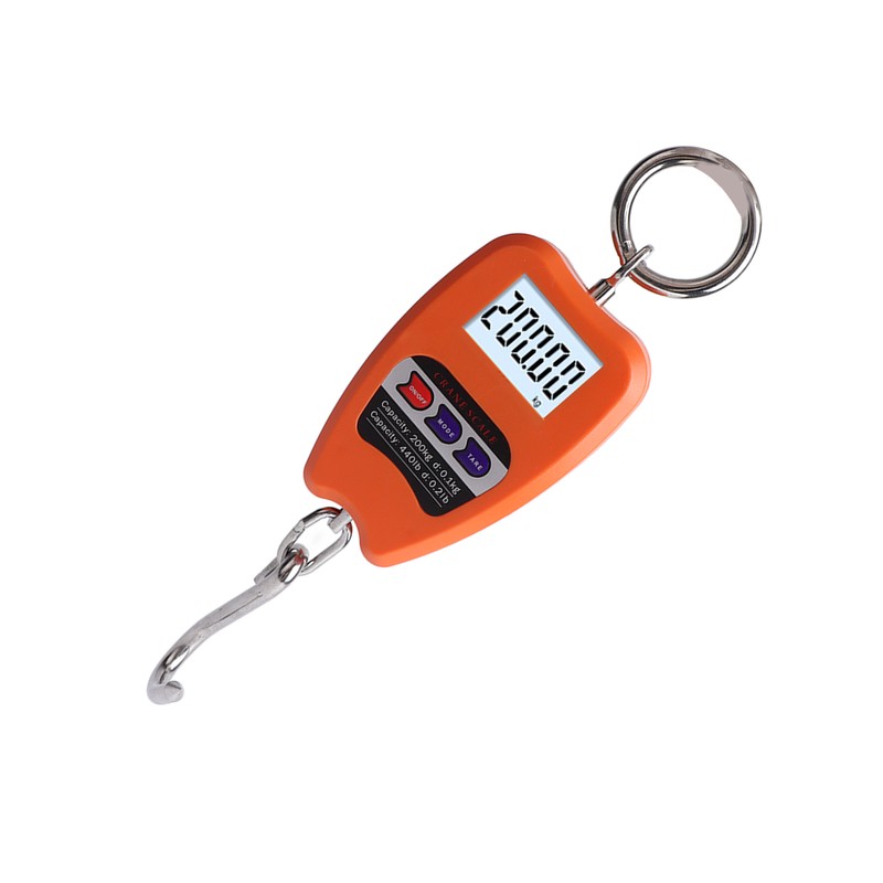 Electronic Hook Scale 200kg Small Orange Wireless Industrial Fishing Scale