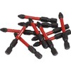 Sealey 10pc 50mm Pozi #2 Impact Power Tool Bits -