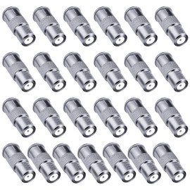 Fanbalunke Coax Quick TV Connector 25 Pcs Quick Connect Cable TV Connectors Coaxial Push on Plug F Type Push On Quick Coax Adapter for Coaxial Cable RV Satellite Dish Cable TV Internet