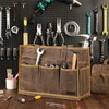 Waxed Canvas Tool Pouch,Garden Tool Bag Organizer with 14 Extra