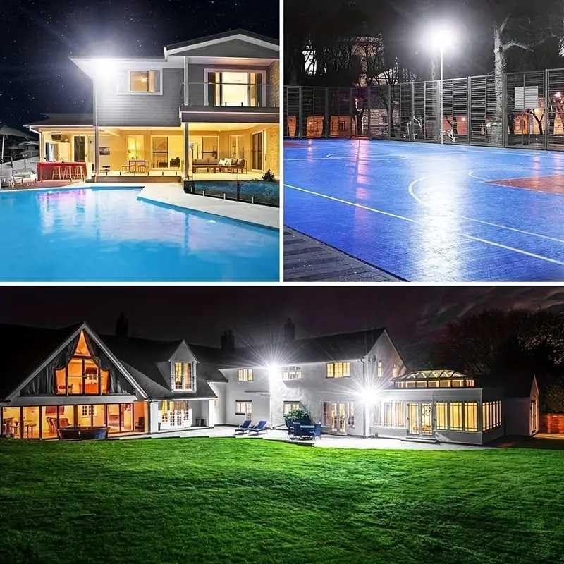 Zelvia LED Flood Lights Outdoor for Yard Work -100W 10000lm