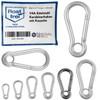 Pack of 2 Carabiner Hooks 8 mm Strong Carabiner Stainless