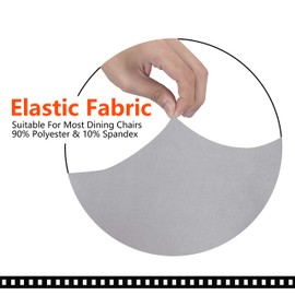 SARAFLORA Office Chair Cover- Large, Silver Grey- Removable Computer Chair Cover for Office Chair with Zipper for Universal Rotating Chair Desk Chair Cover Chair Seat Washable Protector for Pet