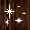 MAGJUCHE Abstract Stars Stencil 6 Inches, Reusable Starburst Stencil for