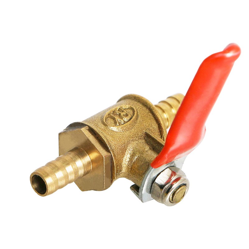 Aopin Ball Valve Brass 6mm / 1/4" Hose Barb x