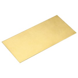 sourcing map Brass Sheet, 1Pcs 4" x 2" x 0.04" H62 Metal Sheets Plates for Crafts, Electrical Repairs, Industry