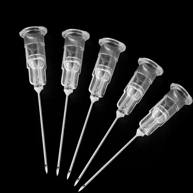 100Pack 22Ga 1Inch/25mm with Cap Dispensing Needle Accessories Disposable Lab