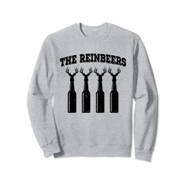 The Reinbeers Funny Reindeer Beer Christmas Drinking Xmas Sweatshirt