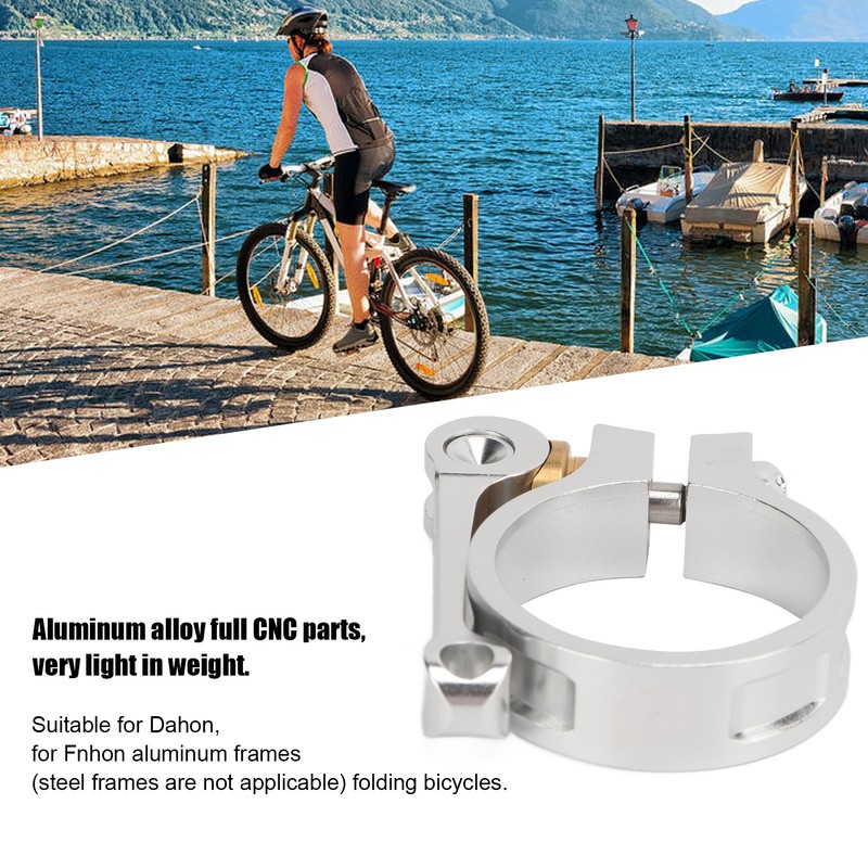41mm Bike Seat Post Clamp CNC Aluminium Alloy Bicycle Quick