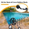 18Pcs Upgraded Pool Solar Cover Reel Straps Pool Cover Reel