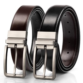 Alphyly Reversible Belt,Leather Belts for Men,Black Belt Men,Mens Belt Golf Belt Dress Belts Length105cm