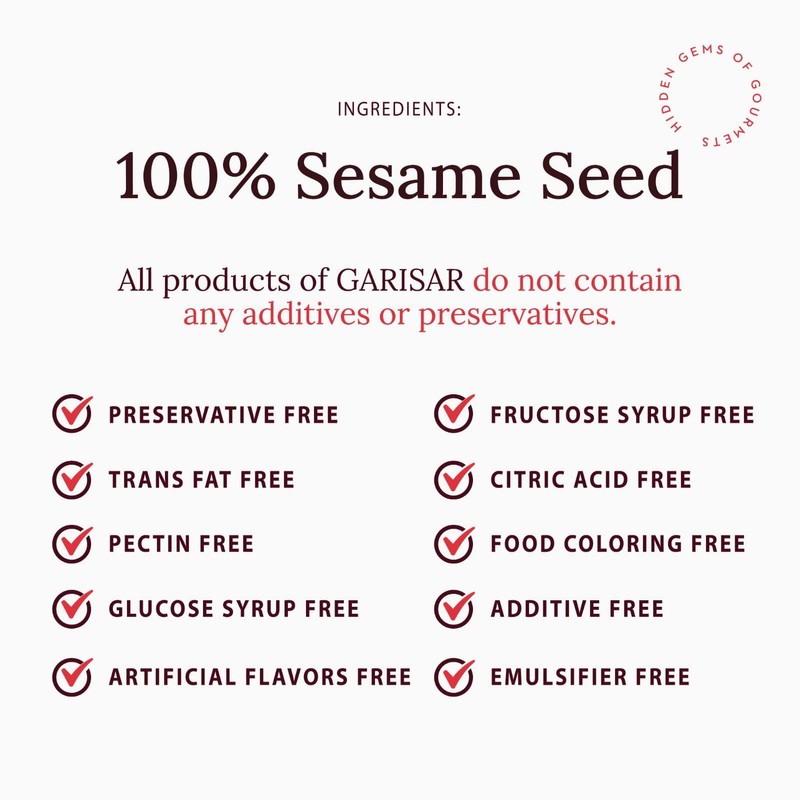 Garisar Stone Mill Sesame Tahini - 100% Turkish Whole Sesame