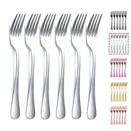 Kyraton Dinner Fork 6 Pieces, Stainless Steel 20.5cm Forks Silverware, Table Forks Set of 6