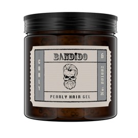Bandido Hair Styling Gel Men 500 ml 06 Curly Curly | Hair Gel | Hair Gel Men | No Sticking | Wet Hair Look | Hair Gel Shiny Effect | Children's Styling Gel - Hair Gel Men | Silver Mother of Pearl