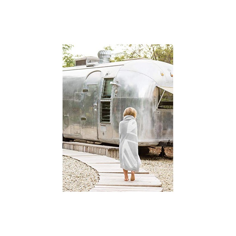 Little Giraffe Dolce Union Jack Blanket (Silver)