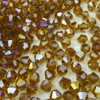 Xinhongo 400pcs Bicone Crystal Beads 4mm Crystal Glass Beads Bulk