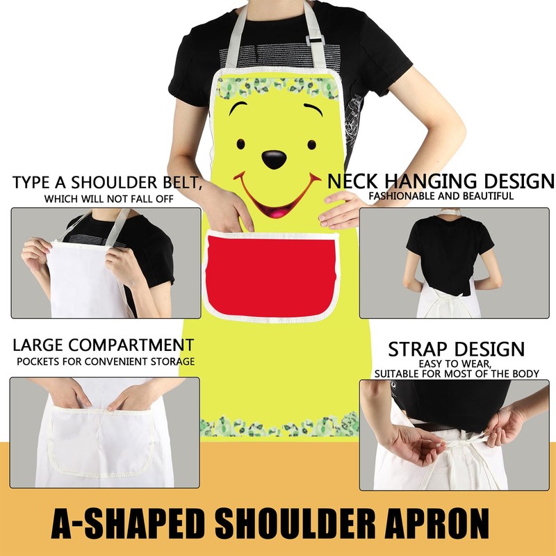 AKTAP Pooh Bear Merchandise Gifts Pooh Bear Cooking Apron Cartoon